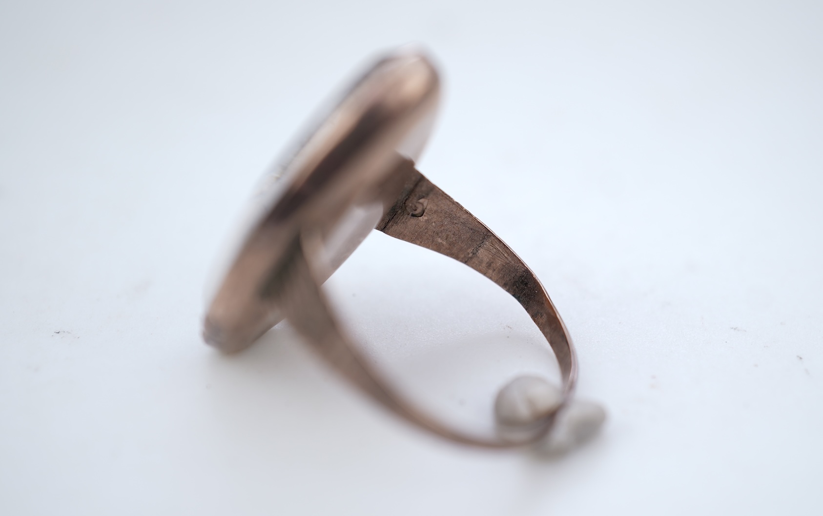 A fine Georgian mourning ring, late 18th century